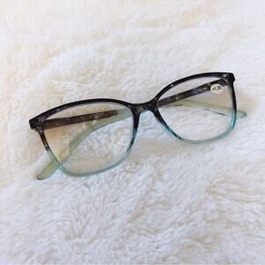 Emma Light Blue & Black Two Tone Reader Glasses